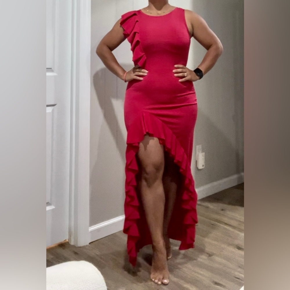 MAJE Ruffle Gown